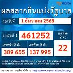ตรวจหวยรางวัลที่ 1 เดือนกรกฎาคม